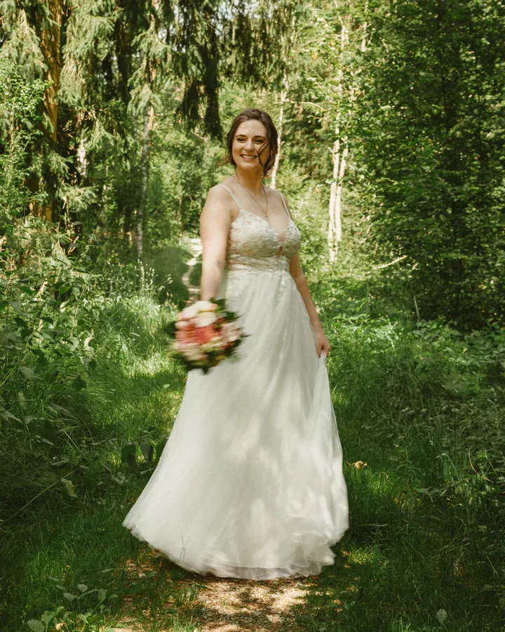 Spontaner Hochzeitsschnappschuss